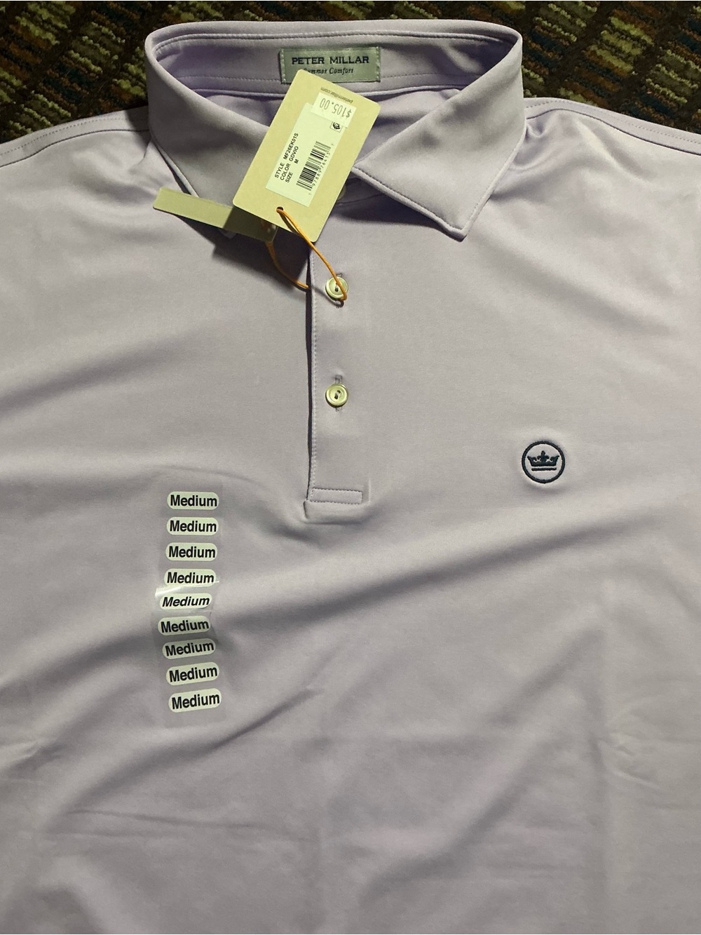 Peter Millar Lilac Polo NWT Medium Summer ‘26 Release